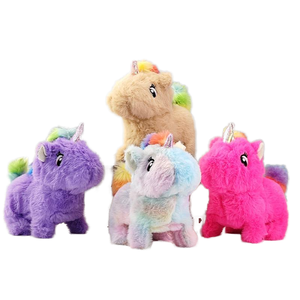 Giocattolo elettrico di peluche unicorno che canta e cammina con luci giocattolo elettronico - Product Image 1