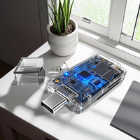 Lecteur de carte SD OTG USB 3.0 Type-C AOTECH ABS Garantie de 12 mois Vitesse 5 Gbps Certifié CE RoHS FCC Lecteur de cartes externe multi-cartes pour PC portable
