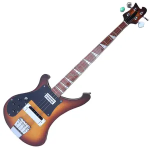 Bajo eléctrico para zurdos Flyoung con acabado mate, bajo eléctrico barato con mástil a través del cuerpo. - Product Image 1