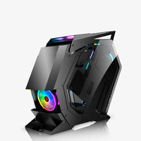 Boîtier d'ordinateur de jeu Ancreu War Beast ATX/ITX, tours complètes et boîtier de jeu, boîtier d'ordinateur en verre trempé