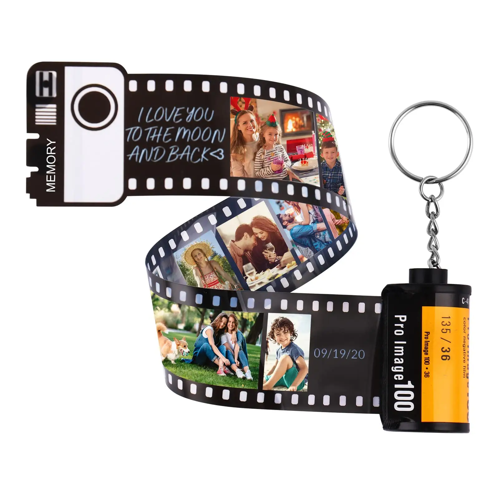 Wholesale Customized Film Roll Keychains Fancy Trendy Photo Film Metal Keychain For Friend