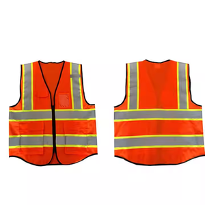 Chaleco DE SEGURIDAD reflectante de alta visibilidad personalizado naranja tiras de señal ropa de seguridad impermeable chaqueta de malla con logotipo directo de fábrica - Product Image 1
