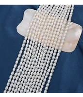 Perles d'eau douce naturelles de qualité AA, forme de riz blanc, sans noyau, pour la création de bijoux, longueur 36 cm, 60 perles