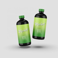 100ml gros bouchon à vis en plastique nouvelle bouteille maigre en érable bouteille de sirop contre la toux personnalisé PET Portable gel médecine transparente