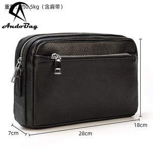 กระเป๋าหนังวัวแท้ AndoBag สำหรับผู้ชาย สะพายข้าง สะพายไหล่ ใช้ได้ทั้งทำงาน ธุรกิจ กิจกรรมกลางแจ้ง  กระเป๋าสะพายแบบคลัทช์ - Product Image 2
