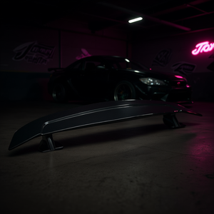 Alerón Universal para Automóvil de 46.3 Pulgadas, Negro Brillante, Alerón Trasero de Fibra de Carbono para Sedanes, Coupés, JDM Drift - Product Image 2