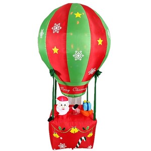 Ballon à air chaud gonflable de Noël de 2,1 mètres, Père Noël gonflable avec lumières LED, décoration de cour extérieure - Product Image 5