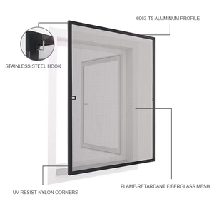 Cửa Sổ Màn Hình Tùy Chỉnh Có Thể Tháo Rời Khung Nhôm Muỗi Lưới Sợi Thủy Tinh Chống Bụi Côn Trùng Fly Cửa Sổ Lưới Màn Hình Muỗi - Product Image 2