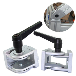 Profilé d'extrusion d'aluminium série 40 en alliage <span class=keywords><strong>de</strong></span> zinc moulé sous pression Connecteur <span class=keywords><strong>de</strong></span> joint pivotant flexible Poignée <span class=keywords><strong>de</strong></span> charnière d'angle Support triangulaire - Product Image 5