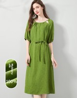 Robe Cheongsam en Soie de Mûrier 100% de Qualité Supérieure, Style Chinois, Boutons Grenouille, Élégante et Polyvalente pour l'Été – Modèle Usine