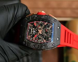 Montre mécanique de luxe avec mouvement automatique, cadran en cristal saphir, boîtier en métal, bracelet en caoutchouc pour homme - Product Image 5