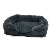 Fabricant chinois Vente en gros Lit rond moelleux en peluche d'hiver pour chien chat lit pour animaux de compagnie personnalisé de style nordique écologique