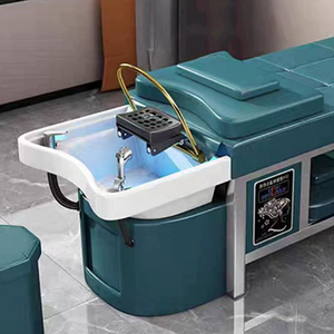 Lujosa Cama de Masaje Moderna con Lavabo de Cerámica Personalizado, Multifunción, para Terapia Capilar con Ciclo de Agua y Spa - Product Image 2