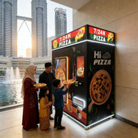 Máquina Expendedora de Pizza de Diseño de Lujo |   Pago con Tarjeta de Crédito y Monedas |   Pantalla Táctil |   Construcción Metálica para Áreas de Alto Tráfico