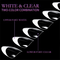 120 pièces couverture complète Gel ongles artificiels court carré cercueil amande presse sur ongles pointe française blanc clair faux ongles