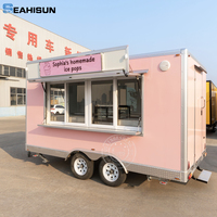 Food Truck Móvil para Pizza, Remolque de Comida, Furgoneta para Café y Pizza, Carrito de Hot Dogs, Camión de Comida para BBQ, Furgoneta Remolque con Cocina para Pizza, Nuevo Camión de Helados