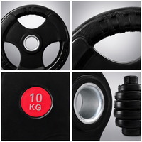 En gros, Ensemble de disques de musculation olympiques Tri Grip en fonte recouverte de caoutchouc, 2,5 kg, 5 kg, 10 kg, 15 kg, 20 kg, 25 kg, 50 mm, pour usage commercial en salle de sport