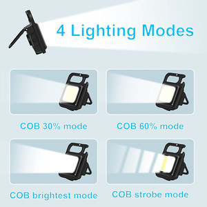 Camping Lamp <b>Mini</b> USB Rechargeable COB <b>LED</b> Work <b>Light</b> With Magnet And Bottle Opener For Outdoor Tent Use - Product Image 3