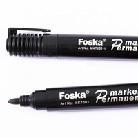 Marqueur permanent noir FOSKA marqueurs permanents d'encre imperméable à l'eau pour le bureau de l'école avec une longueur d'écriture de 320 à 360m
