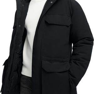 Veste longue en duvet technique imperméable pour homme 2025 - Chaude et isolée, 90% duvet de canard, capuche, parka d'hiver pour temps froid - Product Image 2