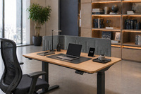 Panneau de séparation acoustique de bureau en feutre PET écologique, courbé et pliable, certifié BSCI ISO, pour une solution de confidentialité sur le bureau