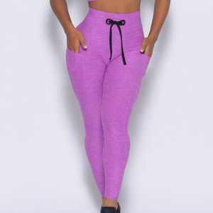 Leggings da <span class=keywords><strong>palestra</strong></span> morbidi e burrosi personalizzati con compressione alla caviglia di alta qualità pantaloni da Yoga Legging con tasca laterale - Product Image 1