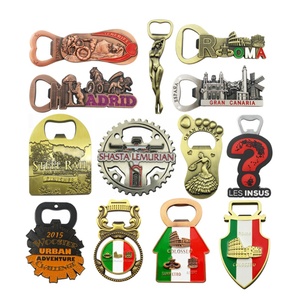 Fabricante de medallas, venta al por mayor de artesanías metálicas, abridor de botellas de cerveza con forma de medalla deportiva, logotipo personalizado con cinta - Product Image 2