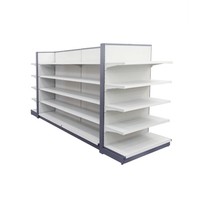 Étagères de magasin de détail robustes personnalisées, gondoles, étagères centrales de supermarché