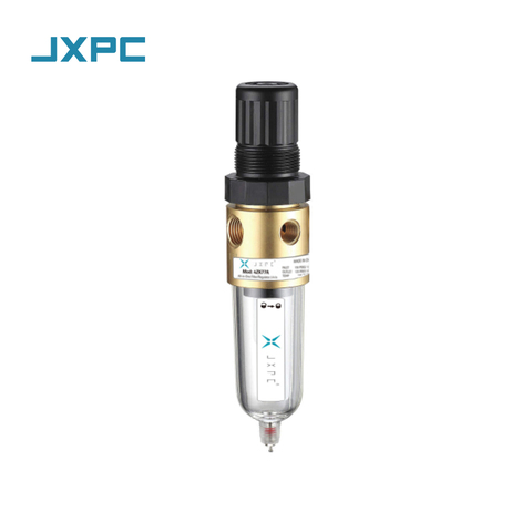 JXPC Miniature NPT1/4 Air Filter&Regulator Source Treatment Unit for Pneumatic Industries Brass Alloy Body