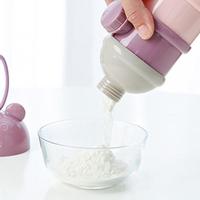 Boîte à lait en poudre 3 couches motif Ours et Grenouille, sans BPA, ouverture latérale, distributeur de lait en poudre pour bébé, conteneur portable pour collations