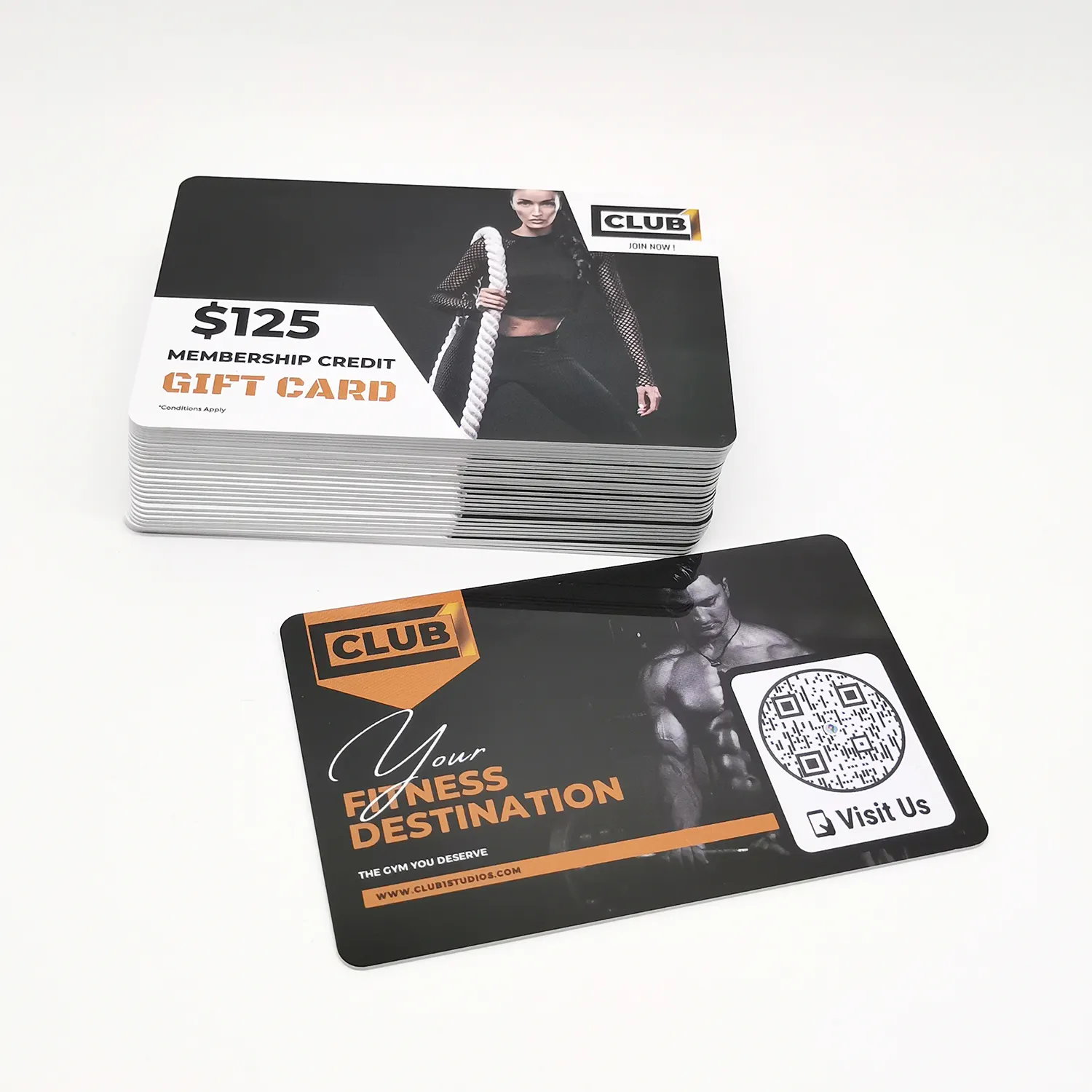 SPORT CLUBS AND GYM CARDS WITH CARD BACKER