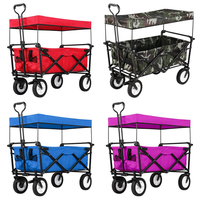 Chariot pliant de traction pour enfants, poussette pliante avec auvent pour enfants