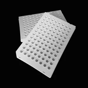 Yonyue Medical HOT sale black white 0.1ml 0.2ml 96 384 well plate half skirt pcr microplate