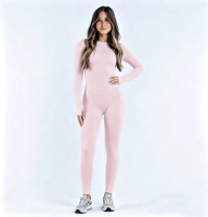 Großhandel Damen Nahtloser Rückenfreier Ganzkörperanzug mit 4-Wege-Stretch, Po-Lifting-Effekt und Feuchtigkeitsableitung für Laufen und Yoga