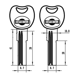 กุญแจโลหะเปล่าแบบแข็งแรงทนทาน ทนต่อการสึกหรอสูง ติดตั้งง่าย - Product Image 2