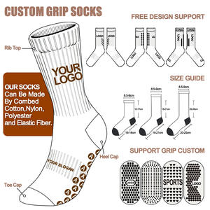 Chaussettes de sport personnalisées en tricot respirant antidérapant de couleur unie en gros en stock pour le yoga et le Pilates - Product Image 2