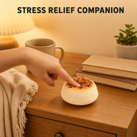Jouet Squishy Mignon en Forme de Boule de Sésame à Remontée Lente, Imprimé Graines de Sésame Noir, Anti-Stress, Décoration de Bureau, Cadeau