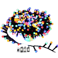 Guirnalda de Luces Decorativas con Forma de Globo, 8 Modos, Enchufe Estadounidense, Alimentación Solar, Luces Centelleantes para Bodas y Fiestas