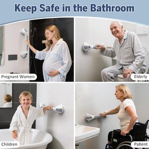 Barras de Agarre con Ventosas para Ducha para Personas Mayores, Asas de Seguridad para Baño, Pasamanos Removibles sin Perforación, para Discapacitados, Ayuda para el Equilibrio - Product Image 4