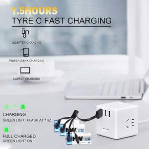 공장 가격 재고 4-in-1 충전식 16340 CR123A 3V 리튬 이온 배터리 2800mWh USB-C 급속 충전 HW - Product Image 5