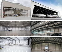 Bâtiment en structure métallique, service clé en main, hangars préfabriqués pour drones, avions et jets privés, stockage d'avions personnalisé