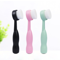 Nouvelle brosse nettoyante pour le visage à long manche en fibres super douces