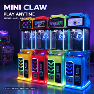 Machine à grue à monnayeur pour peluches, jeu de griffes d'arcade, distributeur de prix, avec bande lumineuse LED pour aire de jeux intérieure - Product Image 3