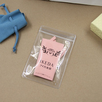 Sacs d'emballage pour bijoux personnalisés en PA+PE biodégradable transparents avec fermeture éclair, 100 pièces, pour colliers et boucles d'oreilles