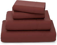 Ensemble de draps de lit en bambou 100% biologique de qualité hôtelière, blanc, plat et ajusté, jetable et lavable, teinture unie pour les détaillants
