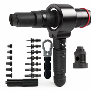FANYIN FY-011 Kit de herramientas de remachado 2 en 1 de alta resistencia, cuerpo de aleación de aluminio, para tuercas M3-M12, capacidad de 2.4-6.4mm, uso industrial/DIY - Product Image 2