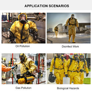 Vêtements de travail Vêtements de sécurité jetables Combinaisons de travail de protection chimique Combinaisons PPE Combinaisons jetables jaunes - Product Image 5