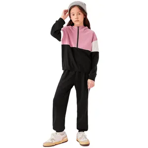 2023 New Design Children s Tracksuit Street Wear Kids Sportswear 2Piece Little Girls Jogger Set