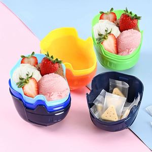 Gobelets à dessert miniatures en plastique écologiques personnalisés, en forme de casque de hockey, avec logo imprimé sur mesure, capacité de 15 oz, pour la crème glacée - Product Image 6