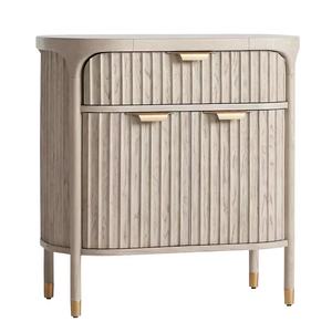 Table de chevet rétro artisanale de luxe, design traditionnel élégant, meuble de rangement en bois pour chambre à coucher, salon et décoration d'hôtel - Product Image 1